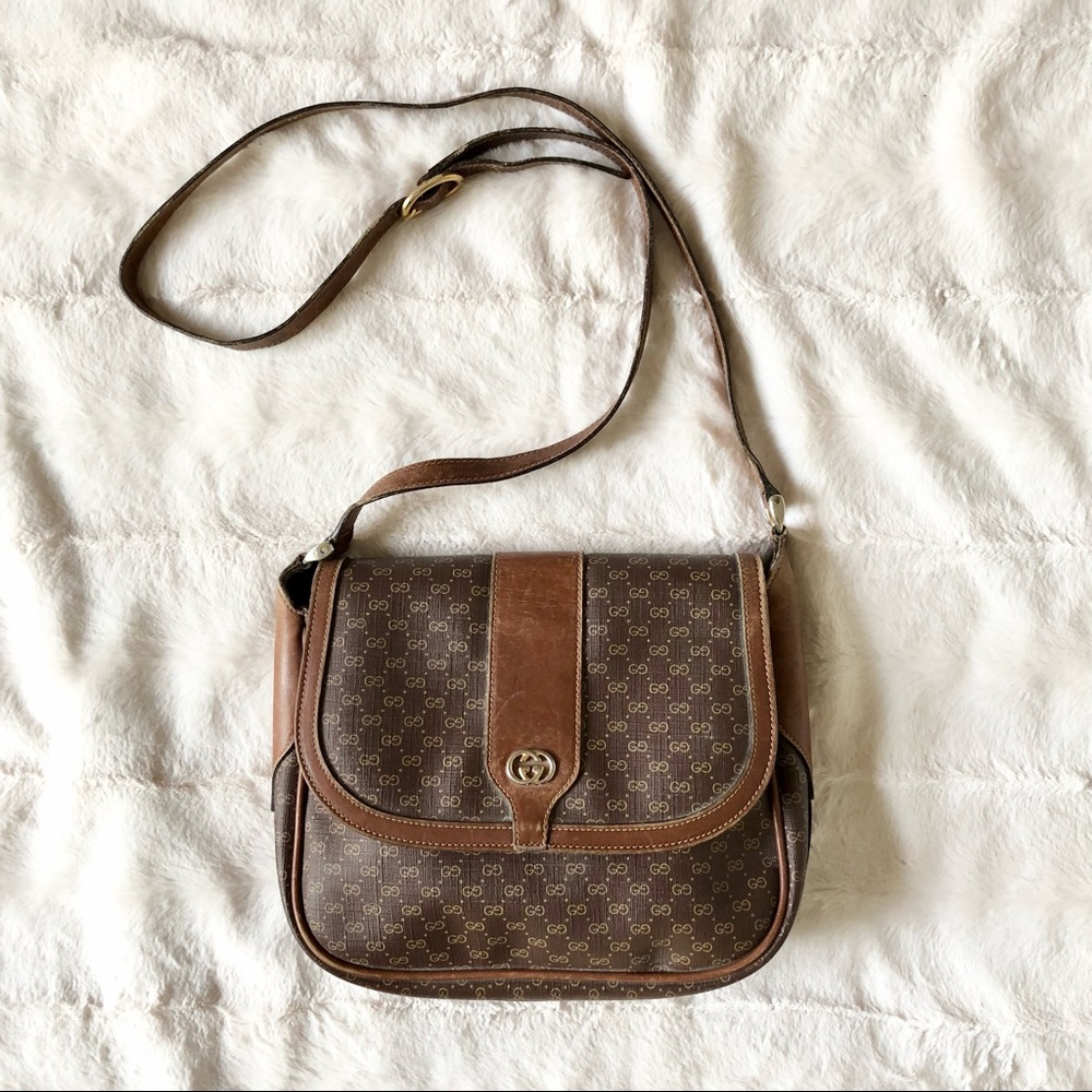 Gucci Vintage Micro GG Monogram Crossbody Bag - Picture 1 of 16
